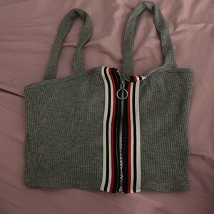 zip up tank top